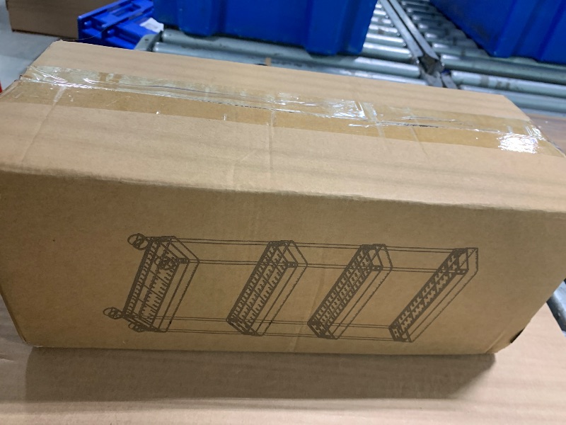 Photo 1 of **MISSING PARTS**
Yieach Clear 4 Tier Slim Rolling Storage Cart with Wheels,6.3?W Thin Shelf,Bathroom Storage Cabinet,Skinny Laundry Cart,Narrow Laundry Room Cart Between Washer and Dryer,Skinny Shelves for Small Space