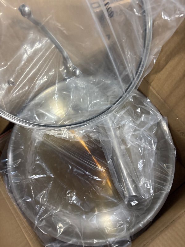 Photo 1 of **VERY USED**
VocVoi 12 inch Tri-Ply Stainless Steel Frying Pan with LID,PFOA&PTFE Free Skillets,Chef's Pans,Dishwasher and Oven Safe Cookware, Works on Induction,Ceramic and Gas Cooktops