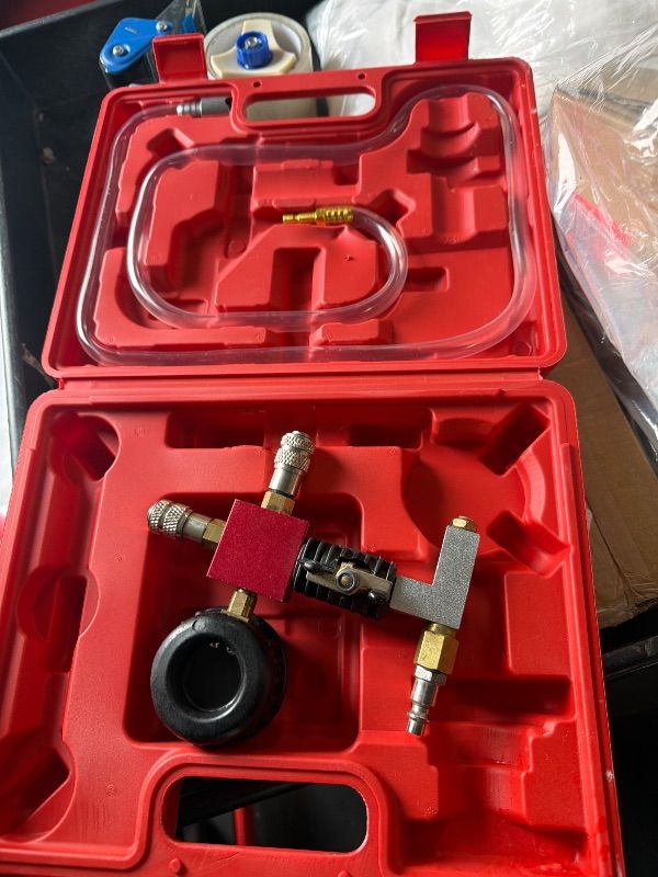 Photo 1 of *MISSING PARTS*
DAYUAN Cooling System Vacuum Purge Radiator Coolant Refill Tool Kit, Automotive Water Tank Pneumatic Vacuum Antifreeze Change Filler Set, with 4 Sizes Adapter Hose for Car Van SUV Truck