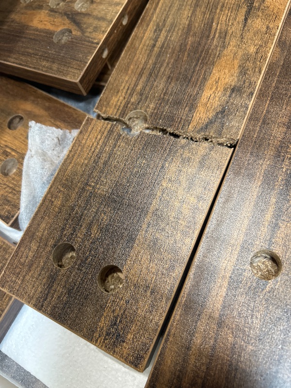 Photo 1 of ****MINOR DAMAGED ON ONE OF THE SHELVES, PLEASE SEE PICTURE****
LITTLE TREE 63-Inch Wood Entryway Table, Long Farmhouse Narrow Console Table for Living Room, Hallway, Sofa, Entry, Entrance, Foyer, Behind Couch with 2-Tier Shelves, Brown