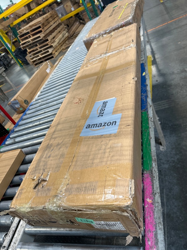 Photo 1 of ****MINOR DAMAGED ON ONE OF THE SHELVES, PLEASE SEE PICTURE****
LITTLE TREE 63-Inch Wood Entryway Table, Long Farmhouse Narrow Console Table for Living Room, Hallway, Sofa, Entry, Entrance, Foyer, Behind Couch with 2-Tier Shelves, Brown