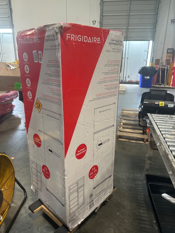 Photo 1 of ***MINOR DENTS****Frigidaire Retro Apartment Size Refrigerator with Top Freezer - 2 Door Fridge with 7.5 Cu Ft of Storage Capacity, Adjustable Spill-Proof Shelves, Door & Crisper Bins, Merlot