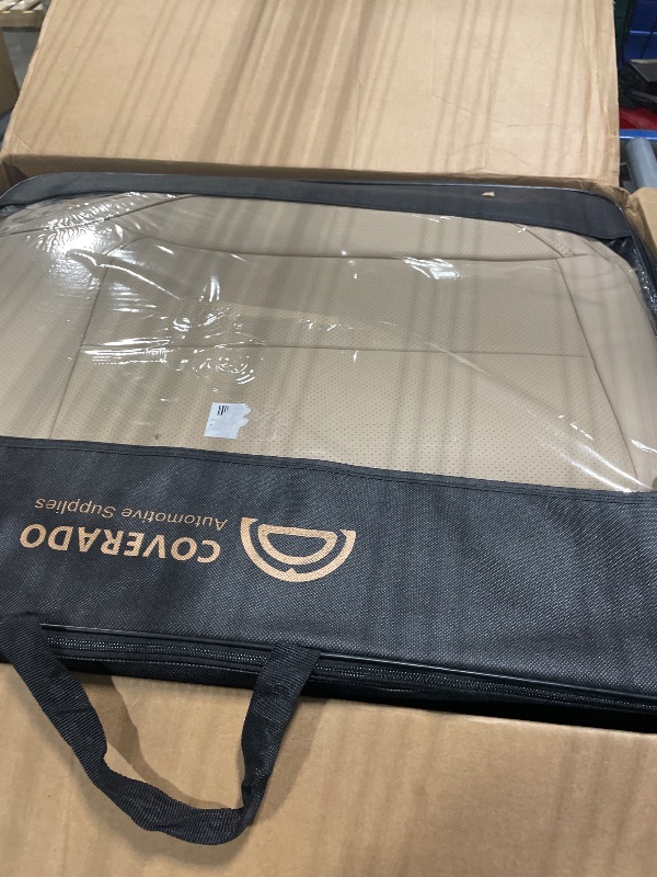 Photo 1 of *MINOR DAMAGE - USED*
Coverado Car Seat Covers Full Set, Seat Covers for Cars, Black Car Seat Protector Waterproof, Nappa Leather Car Seat Cushion, Car Seat Covers Front Seats and Back Fit for Most Cars