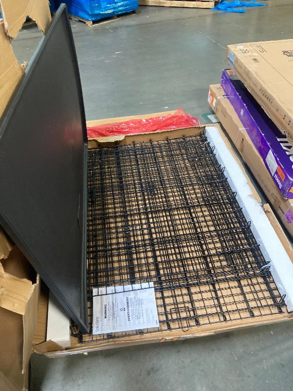 Photo 1 of ****MINOR DAMAGE ON BOTTOM OF CRATE****
MidWest Homes for Pets Solutions Series XXL Double Door 54-Inch Dog Crate for The Largest Breeds, Sturdy Drop Pin Assembly, Black E-Coated, SL54DD