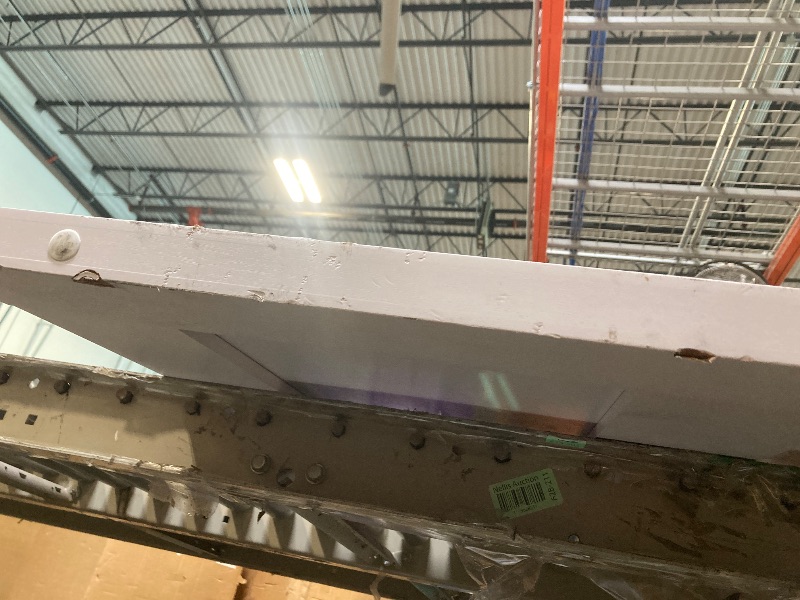 Photo 1 of ****MINOR SCRATCHES ON EDGES****
COSHOMER 30in x 84in Sliding Barn Door with 5ft Barn Door Hardware Kit & Handle, Pre-Drilled Holes Easy Assembly -Solid Barn Door Slab Covered with Water-Proof PVC Surface, White, 5 Panel