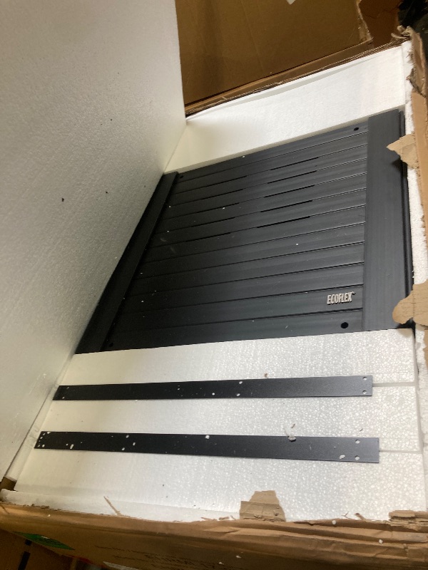 Photo 1 of ****BROKEN SIDE OF THE CAGE, PLEASE SEE PICTURES FOR REFERENCE****
New Age Pet ECOFLEX 60" Wide X-Large Reptile Habitat, Mojave Lounge for Snakes, Tortoises & Lizards in Maple, Black & Grey, Easy Assembly, Sliding Glass Doors & Mesh Top