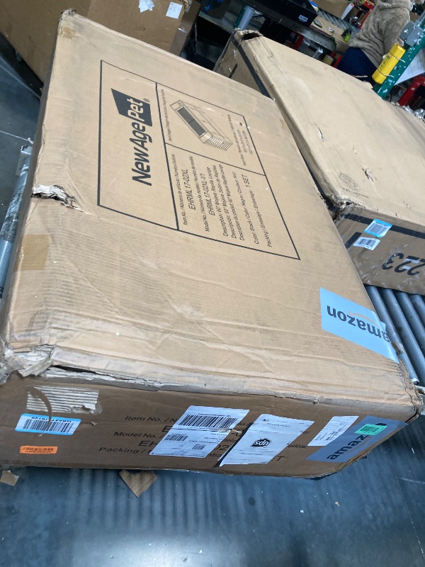 Photo 1 of ****BROKEN SIDE OF THE CAGE, PLEASE SEE PICTURES FOR REFERENCE****
New Age Pet ECOFLEX 60" Wide X-Large Reptile Habitat, Mojave Lounge for Snakes, Tortoises & Lizards in Maple, Black & Grey, Easy Assembly, Sliding Glass Doors & Mesh Top