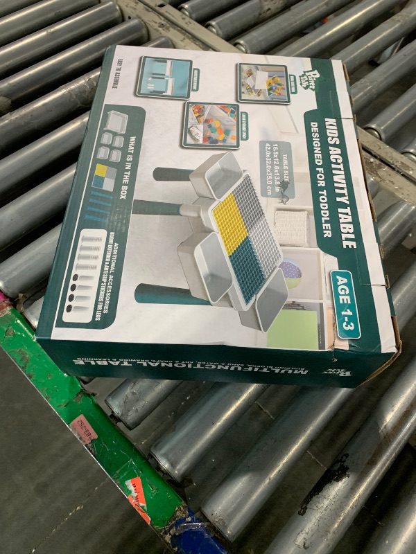 Photo 1 of **MISSING PARTS**
Pairez Toys Small Activity Table for Toddlers 1-3, Kids Sensory Table for Playing Building Blocks, Marble Run Toy, Sand & Water, Color Dough, Art & Craft, Drawing & Learning (Small)