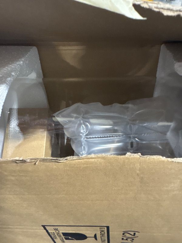 Photo 1 of *MISSING PARTS - See Clerk Notes*
2 PCS 1.5 Gallon Drink dispenser, Glass Beverage Dispenser With Wood Stand, Large Water Drink Dispensers for Parties With Stainless Steel Spigot, Ideal for Lemonade,Juice, Tea, and Party Drinks