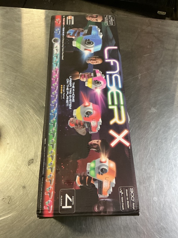 Photo 1 of 
LASER X The Original 4 Player Laser Tag Gaming Set, Blasters & Vest Sensors, Ages 6+
