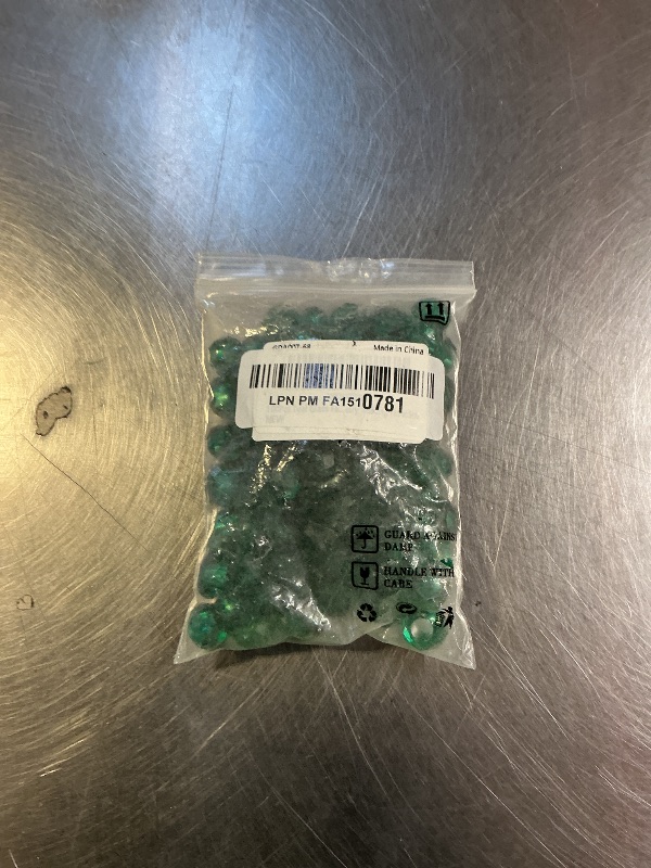 Photo 1 of 100Pcs Teal Glass Faceted European Beads Crystal Rondelle Large Hole Loose Spacer Beads Slide Charms No Metal Core 14x8mm for DIY Bracelet Necklace Jewelry Making Hole:5mm