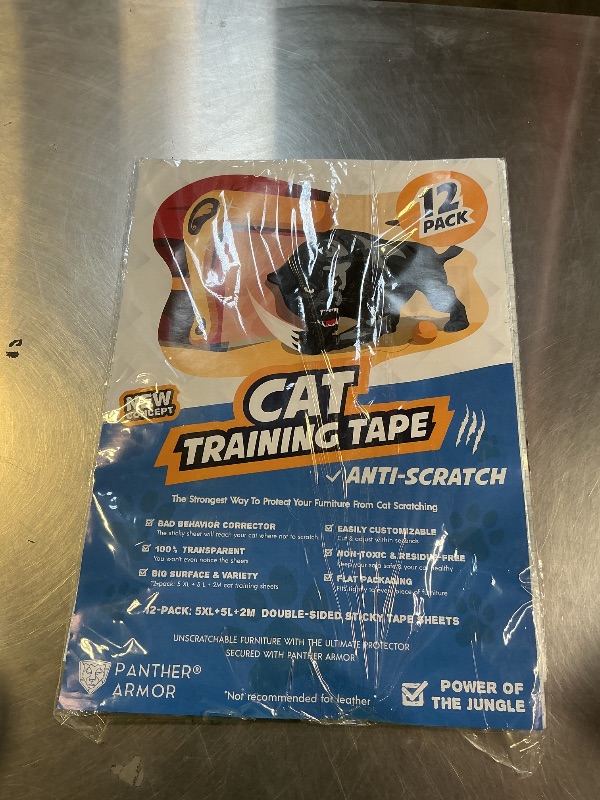 Photo 1 of 12 Pack Cat Scratch Furniture Protector Tape Sheets – Double-Sided Sticky Training (5 XL, 5 Large, 2 Medium) – Anti-Scratch Couch & Sofa Guard – Clear – Not for Leather, Velvet, Microfiber