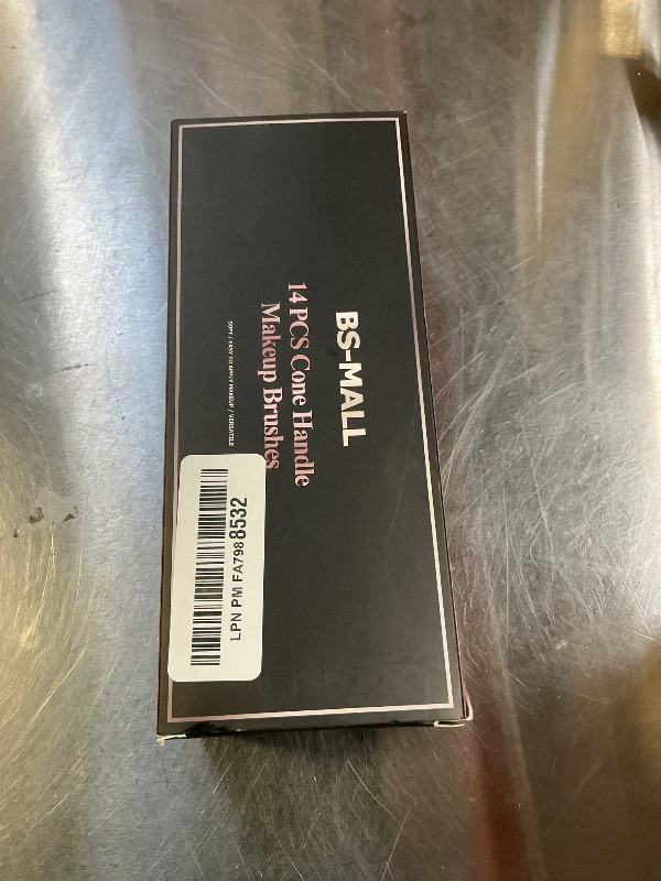 Photo 1 of BS-MALL Makeup Brushes Premium Synthetic Foundation Powder Concealers Eye Shadows 14 Pcs Purple for Makeup Beginner or Professional with Travel Case