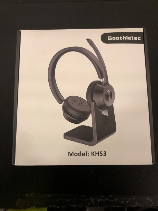 Photo 1 of (Upgraded Version) Wireless Headset, Bluetooth Headset with Noise Cancelling Microphone, Best Headphones with Mic Mute & USB Dongle for PC/Computer/Laptop/Cell Phones/Remote Work/Call Center