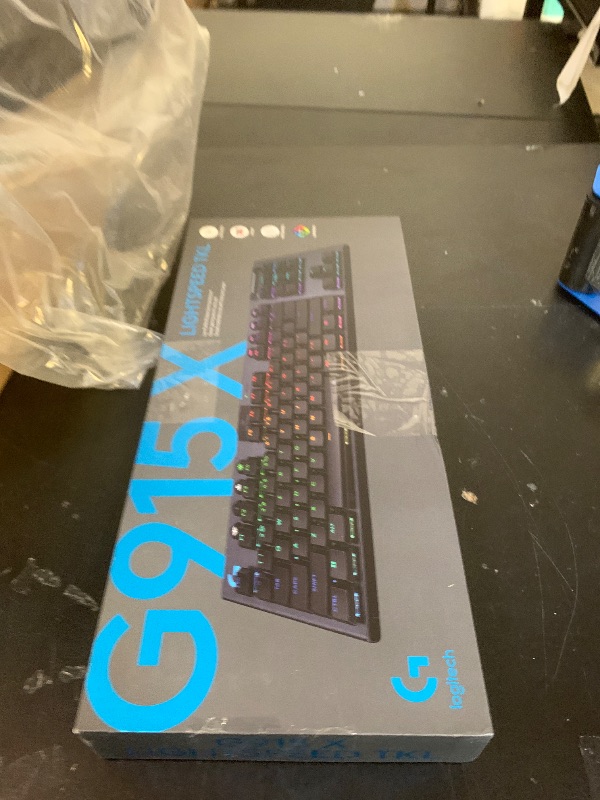 View 3 of Logitech G915 X Lightspeed TKL Wireless Mechanical Gaming Keyboard, Double-Shot PBT Keycaps, Fully Programmable Keys, RGB Backlit Mac/PC Gaming Keyboards, Aluminum Finish, GL Linear Switches, Black