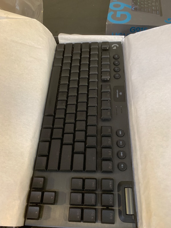 View 2 of Logitech G915 X Lightspeed TKL Wireless Mechanical Gaming Keyboard, Double-Shot PBT Keycaps, Fully Programmable Keys, RGB Backlit Mac/PC Gaming Keyboards, Aluminum Finish, GL Linear Switches, Black