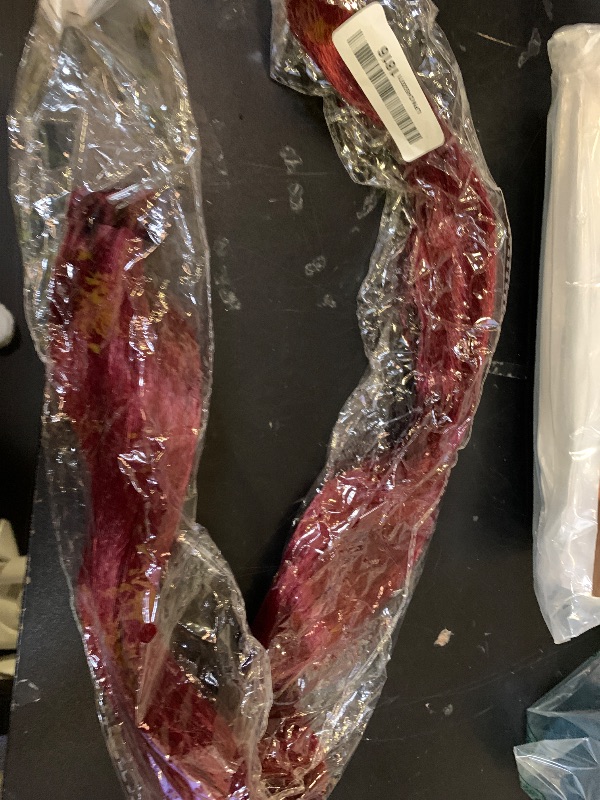 Photo 1 of Mitrygreen Ponytail Extension 18" Clip in Wavy Ponytail Hair Extensions Long Pony Tails for Women Extensions Wine Red Hairpiece