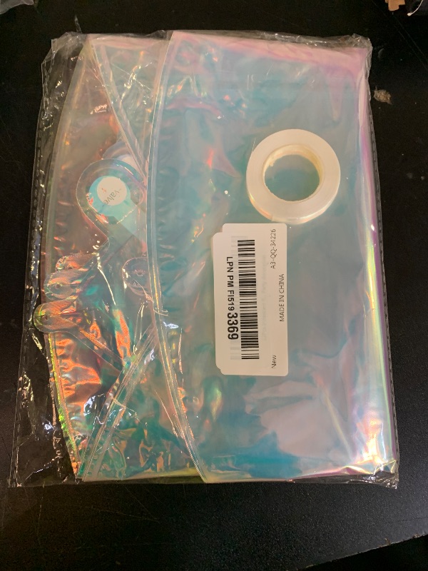 View 2 of 12Pcs Iridescent Round Foil Balloons, 22" 15" 10" 4D Clear Ball Balloon, Holographic Balloons for Birthday Wedding Folding Rainbow Under The Sea Mermaid Party decoration