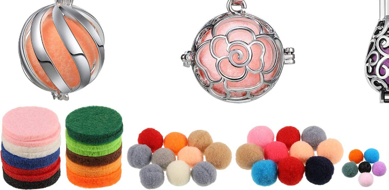 Photo 1 of **INCOMPLETE** Hicarer Essential Oil Diffuser Pads and Balls, 60 Pieces Refill Pads and Balls for Aromatherapy Necklace