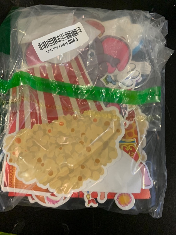 Photo 1 of 10 Pieces Carnival Party Decorations Circus Theme Party Decorations Carnival Centerpieces for Tables Cake Toppers Favors Supplies