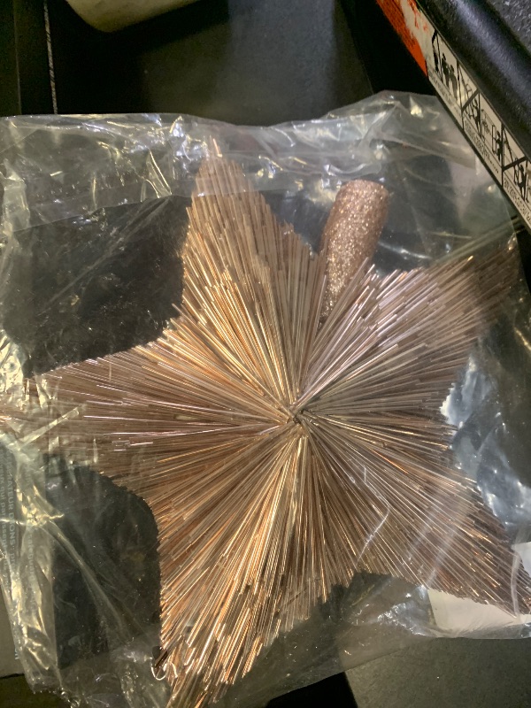 Photo 1 of Luxury Christmas Tree Topper Handmade Star Xmas Tree Decoration Unique Stars Light Pink Gold Toppers Indoor Decorations Outdoor Ornaments (Rose, M (8 inches))