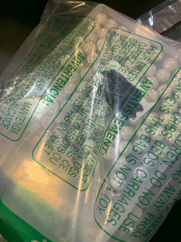 Photo 1 of 100 pcs 10mm Rhinestone Beads for Jewelry Making Crafting, White Shiny Round Disco Baseball Necklace Beads for DIY Shamballa Sparkle Crystal Clay Christmas Bracelet Earring