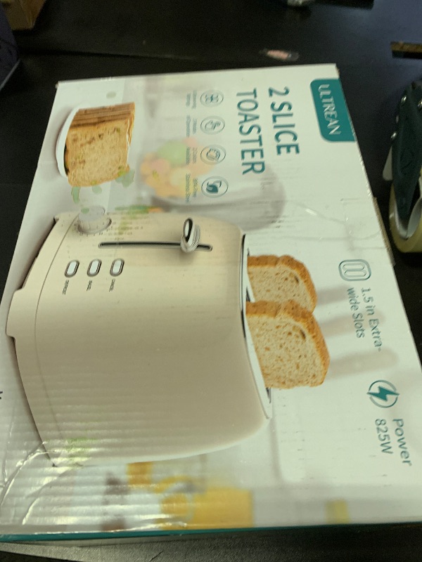 Photo 1 of Ultrean Toaster 2 Slice with Extra-Wide Slot for Toasting Bagels, Breads, Waffles & More, Stainless Steel Material with Removable Crumb Tray, 6 Browning Settings