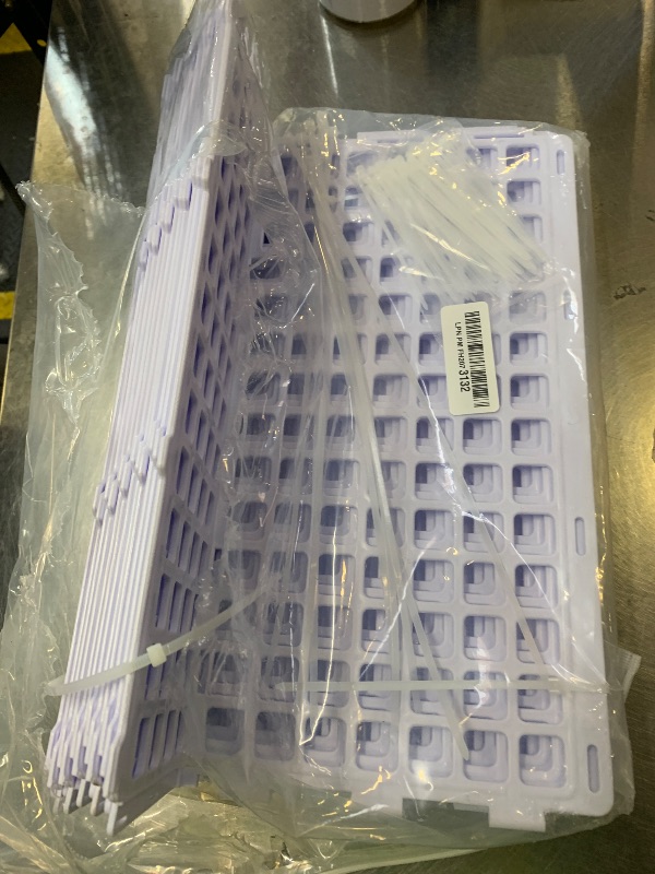 Photo 1 of 12 Pcs Under Couch Blocker for Bed Adjustable Furniture Plastic Under Bed Blocker with 30 Ties White Couch Barriers for Dogs Pets Cats (Style3)