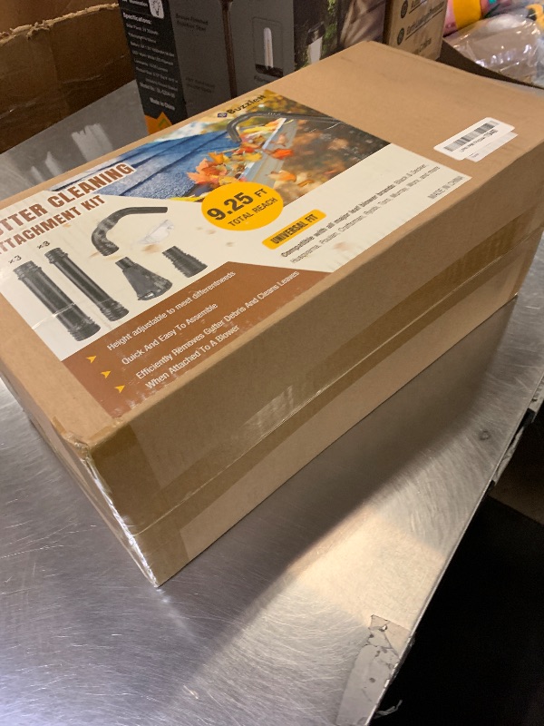 Photo 1 of Buzzlett Upgraded Universal Gutter Cleaning Tools for Leaf Blowers, Compatible with Leaf Blower Brands EGO Power+, Worx, Black+ Decker, SUNCHERS, HEINPRO, RYAHT, DEWALT, etc. Extends Up to 11FT