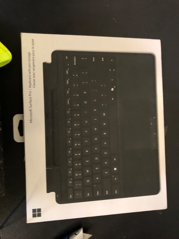 Photo 1 of Microsoft Surface Pro Keyboard for Surface Pro Copilot+ (11th Edition), Pro 9 and 8 with Pen Storage, Alcantara Material, Black