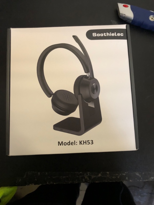 Photo 1 of (Upgraded Version) Wireless Headset, Bluetooth Headset with Noise Cancelling Microphone, Best Headphones with Mic Mute & USB Dongle for PC/Computer/Laptop/Cell Phones/Remote Work/Call Center