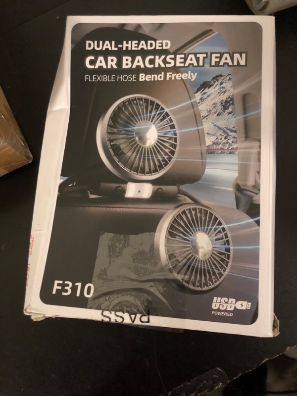 Photo 1 of Hayousui USB Car Fan for Backseat: Dual Rearseat Fans for Kids Separated Controlled Heads Rotatable Cooling 3 Speeds DC 5V/2A Auto Cooler for Honda Civic Ford Toyota Wranger Sahara Grand Cherokee