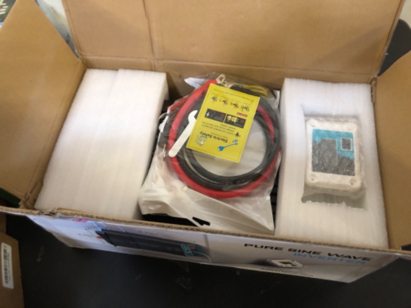 Photo 1 of LANDERPOW 3000 Watt Pure Sine Wave Inverter 12V DC to 120V AC for RV, Truck, Solar, Home, Off-Grid, Power Inverter with 3 AC Outlet, 30W USB-C, 5V 3.1A USB, Hardwire Port, Remote Control, Surge 6000W