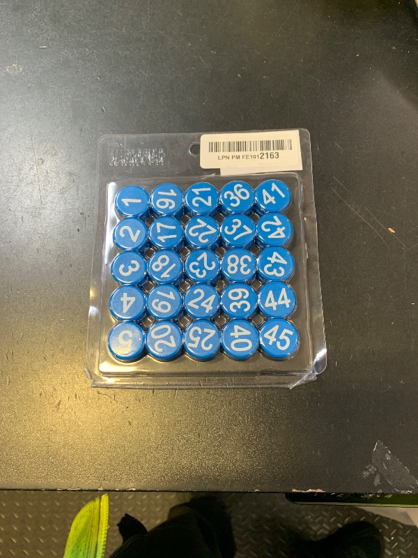 Photo 1 of 1-50 Magnetic Numbers, Magnets with Number for Dry Erase Boards, Round Number Refrigerator Magnets for Whiteboard in Home and Office (0.8" Diameter, Blue)