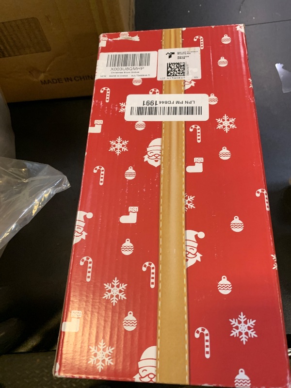 Photo 1 of 10" Christmas Snow Globe Lantern with Farm Snowman?Lighted Swirling Glittering Snow Globes with Music & Timer, Christmas Decorations for Home Tabletop Indoor