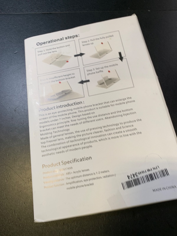 Photo 1 of 12 Inch Smartphone Screen Magnifier 3D HD Foldable Phone Stand with Adjustable Angle, Suitable for Movies, Videos, and Games,Supports All Smartphones. (Black)