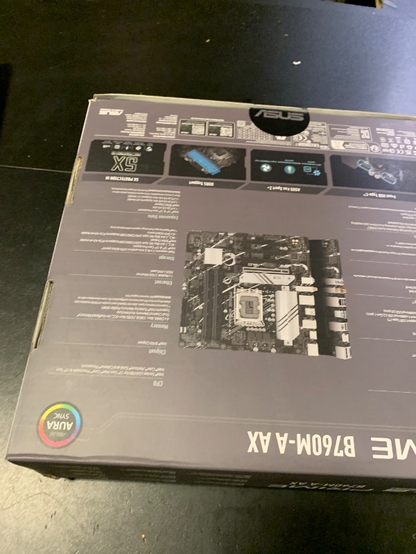 Photo 1 of ASUS Prime B760M-A AX LGA 1700(Intel® 12th&13th Gen) microATX Motherboard (PCIe® 4.0, 2xM.2 Slots, DDR5,Realtek 2.5 Gb LAN,WiFi 6, DP,Rear USB 3.2 Gen 2, Front USB 3.2 Gen 1 Type-C®)