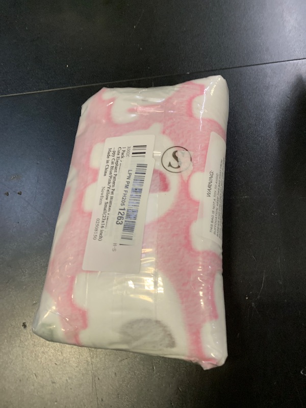 Photo 1 of 1 Pack 3 Blankets Super Soft Fluffy Premium Cute Elephant Pattern Pet Blanket Flannel Throw for Dog Puppy Cat Blue/Pink/Yellow Small(23x16 inch)