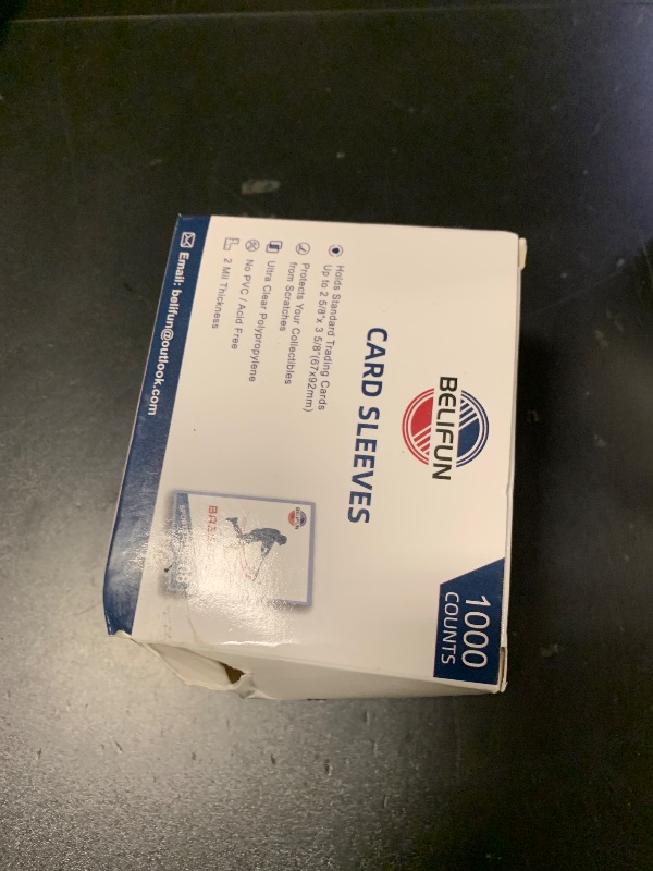 Photo 1 of 1000ct Soft Trading Card Sleeves - Clear Penny Sleeves, Toploaders for Trading Cards, Card Protector Sleeves for Standard Cards, Baseball Cards, Sports Cards, Game Cards, MTG, Football Cards