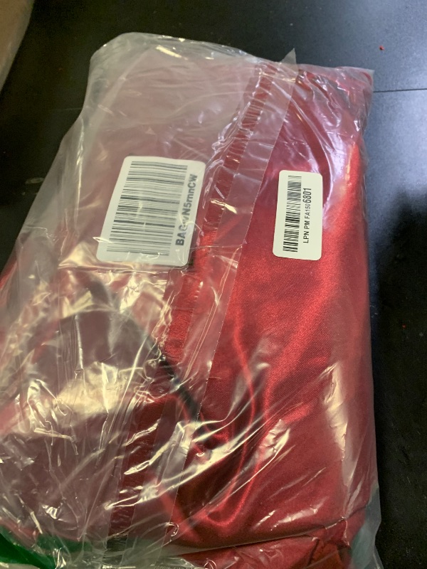 Photo 1 of 10ft x 10ft Burgundy Backdrop Curtains for Parties, Fabric Satin Background Curtain with Rod Pockets for Weddings, Birthday, Baby Shower, Photography, Graduation Party Backdrop Drapes, 2 Panels