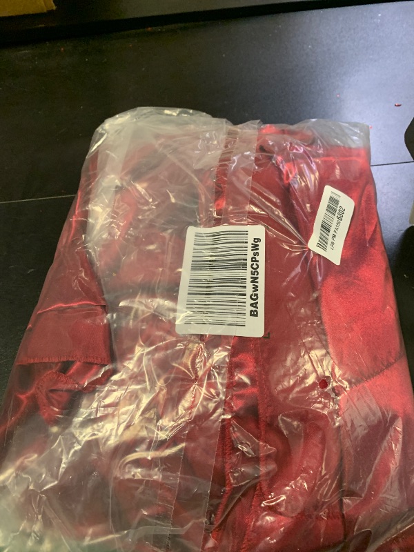 Photo 1 of 10ft x 10ft Burgundy Backdrop Curtains for Parties, Fabric Satin Background Curtain with Rod Pockets for Weddings, Birthday, Baby Shower, Photography, Graduation Party Backdrop Drapes, 2 Panels