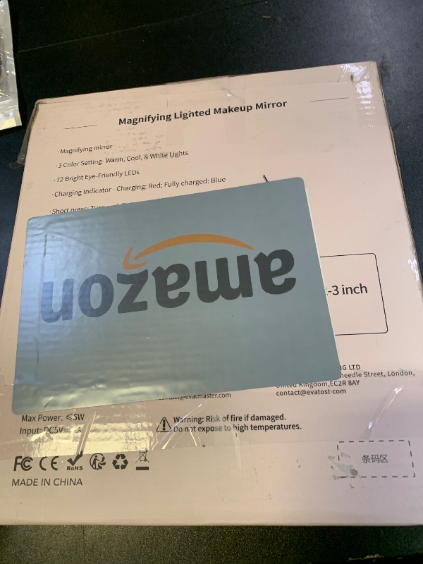 Photo 1 of FASCINATE Magnifying Mirror 30X 1X Double Sided Magnification Makeup Vanity Mirror Rechargeable Lighted Mirror with 3 Color Setting Adjustable Rotation LED Vanity Desk Mirror