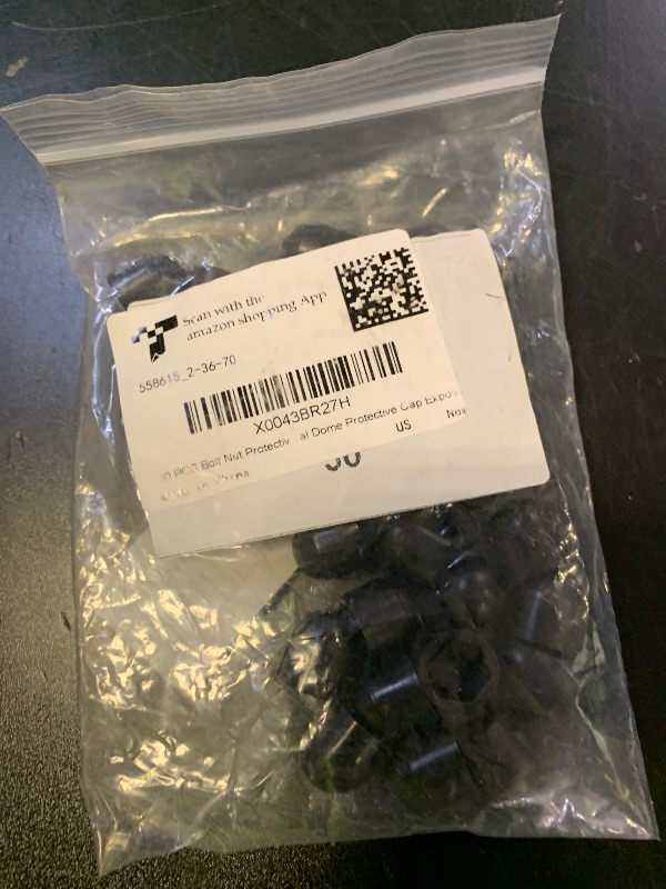 Photo 1 of 30 PCS Bolt Nut Protective Cap Hex Head Bolt Covers M6×10mm Dome Plastic Bolt Caps Black Hexagonal Dome Protective Cap Exposed
