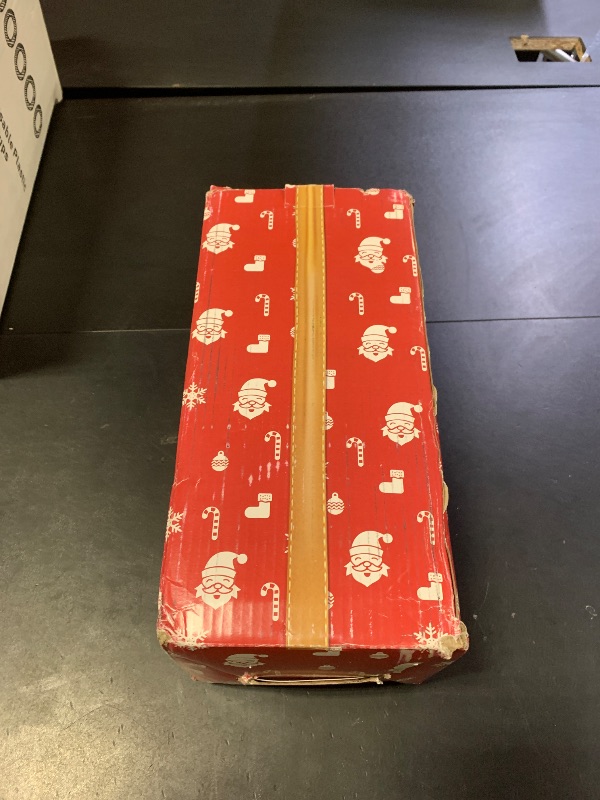 Photo 1 of 10'' Musical Snow Globe Lantern Lighted Christmas Tree and Flying Santa Water Lantern Swirling Glittering Home Decoration and Gift, Battery Operated or USB Powered