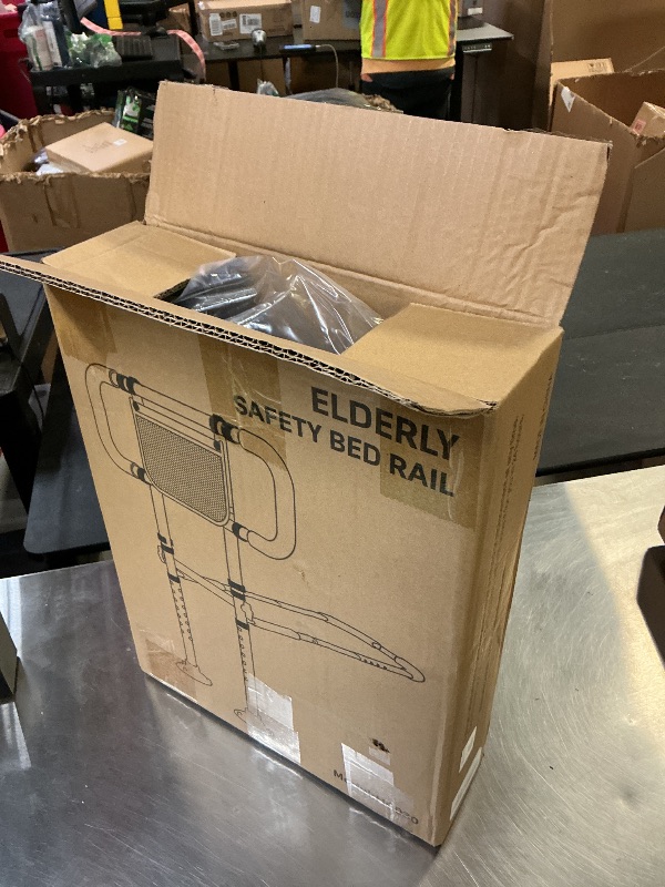 Photo 1 of Bed Rails for Elderly Adults Safety with Extending Non-Slip Handle, ASTM Approved Adjustable Bed Assist Rail for Seniors, 400lb Weight Capacity, Storage Pocket & Fixing Strap,Fits Twin/Full/Queen/King