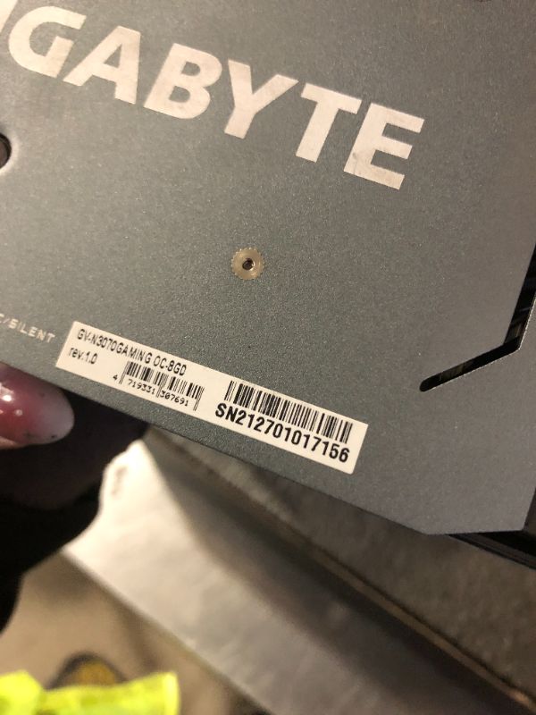 Photo 1 of GIGABYTE GeForce RTX 3070 Gaming OC 8G Graphics Card, 3X WINDFORCE Fans, 8GB 256-Bit GDDR6, GV-N3070GAMING OC-8GD Video Card