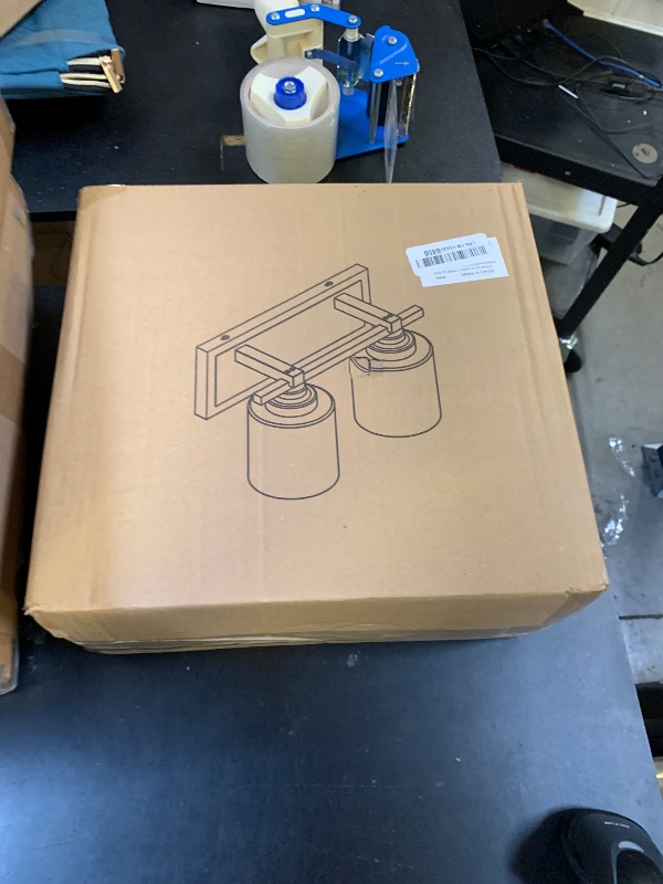 Photo 1 of BrkNit 2 Light Modern Bathroom Light Fixtures Over Mirror, Black Vanity Lights for Bathroom Wall Sconces with Clear Glass Shades, E26 Socket (Bulbs Not Included)