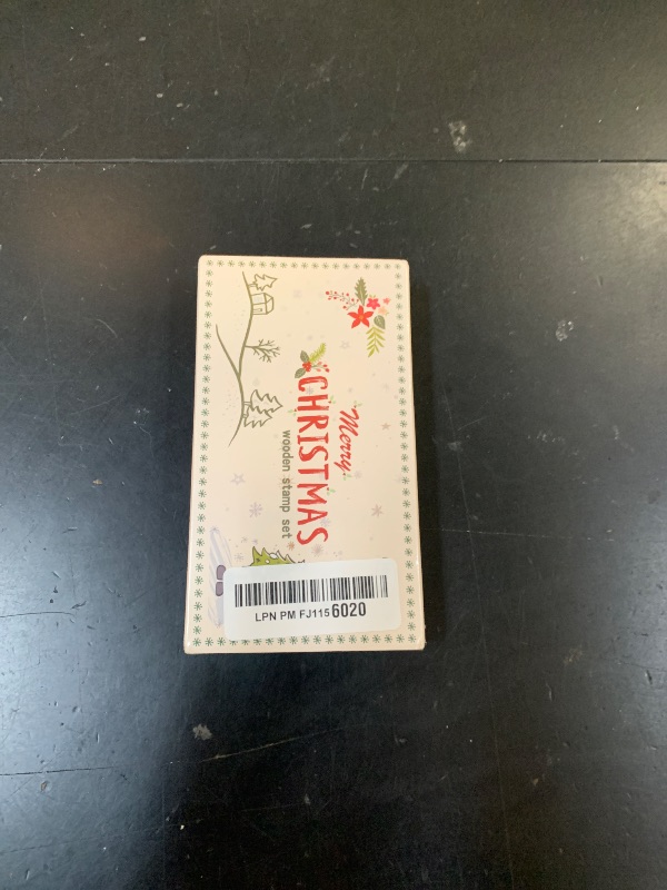 Photo 1 of 10 Pcs Christmas Rubber Wooden Stamps for DIY Card Making, Scrapbooking, Wrapping, Holiday Crafts and Family Christmas Activities