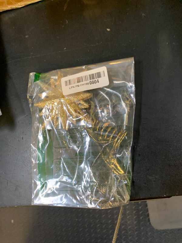 Photo 1 of 1 X 5.5" ACRYLIC GLITTER STAR TREETOP. COLOR: GOLD.