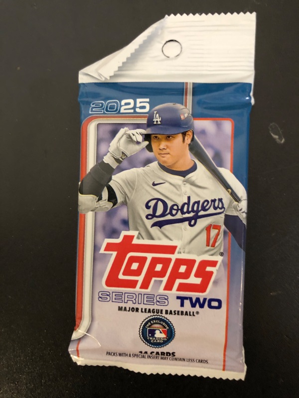 Photo 1 of Topps 2025 Series 2 Baseball Trading Card Pack (14 Cards)